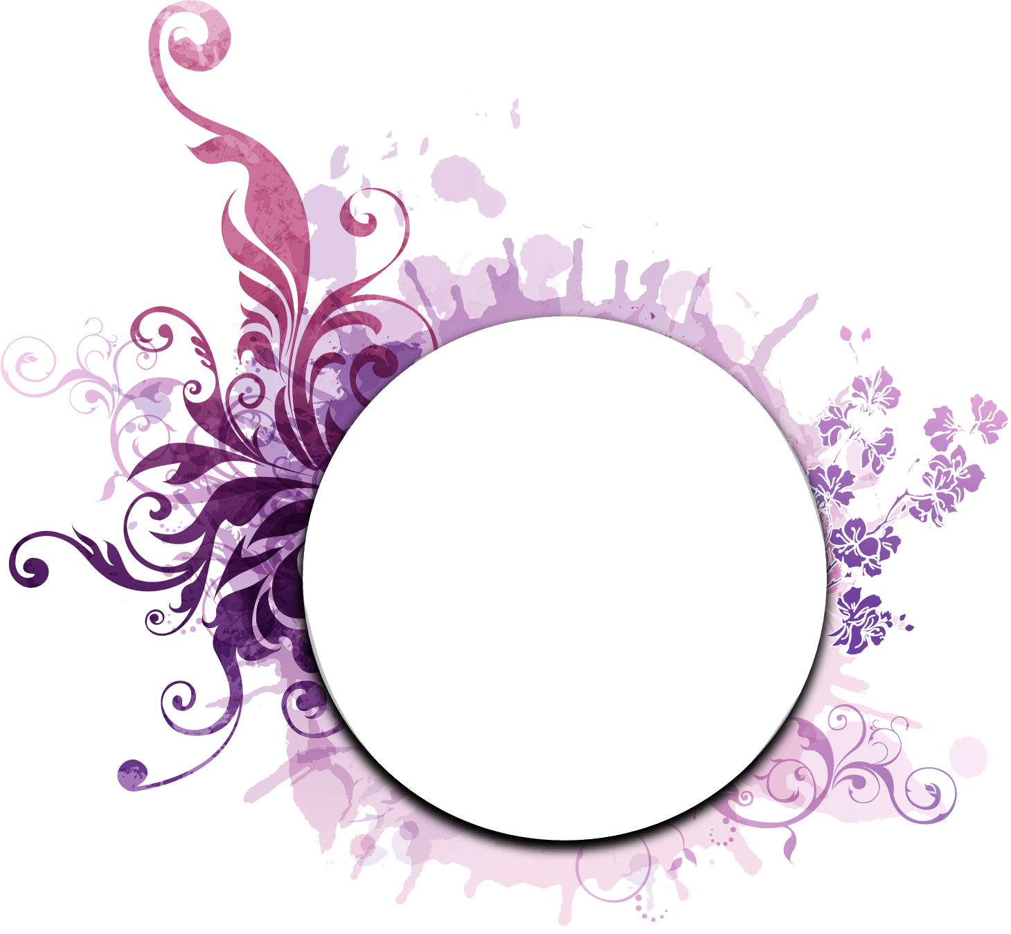 紫色の花のイラスト フリー素材 No 324 草葉模様 紫