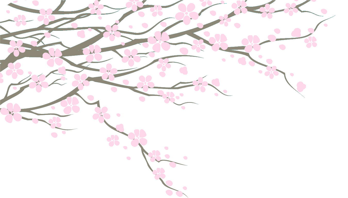 リアルな花のイラスト フリー素材 角 コーナー用no 1535 ピンク 枝葉