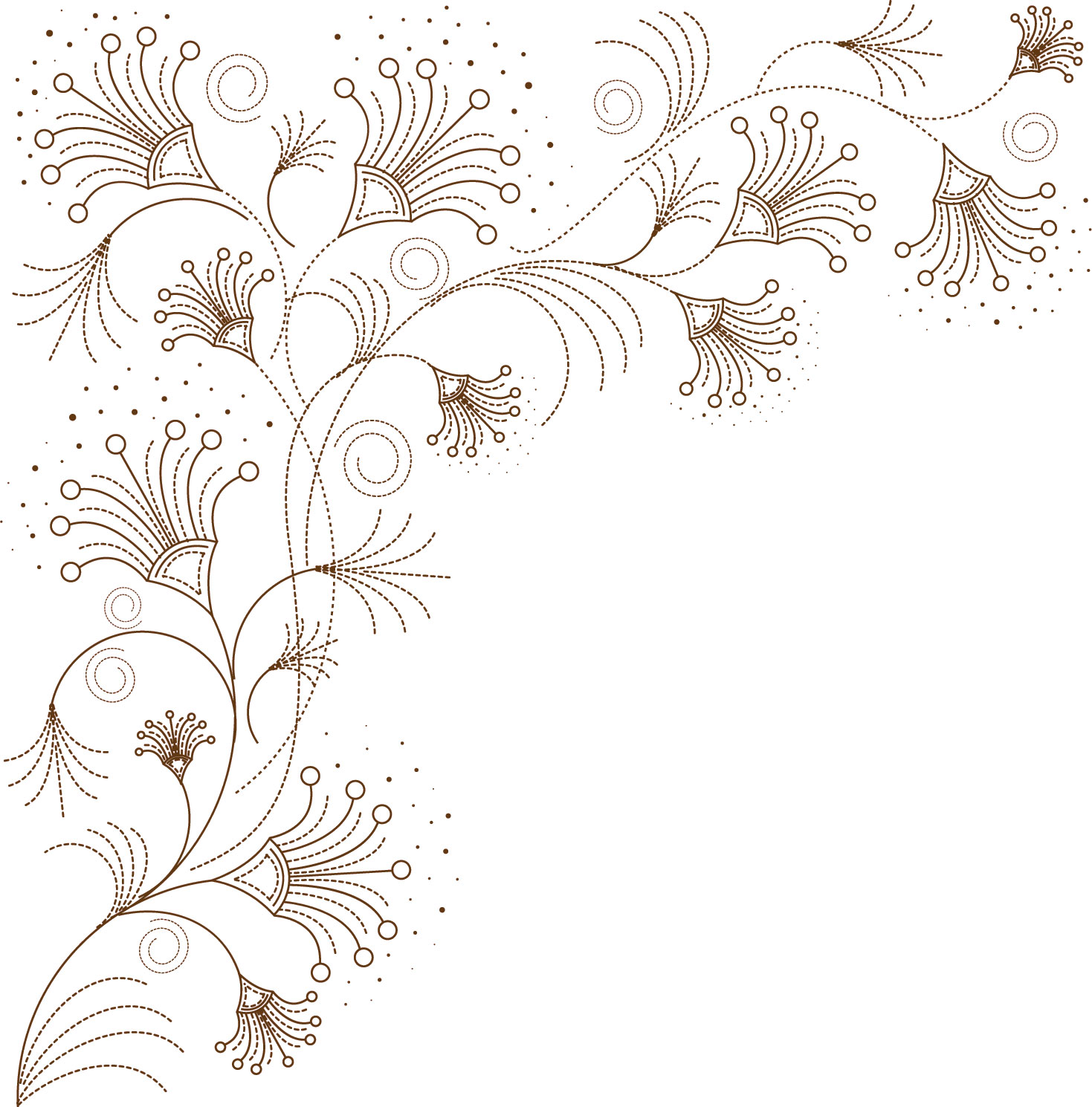 ポップでかわいい花のイラスト フリー素材 No 211 線画 点線
