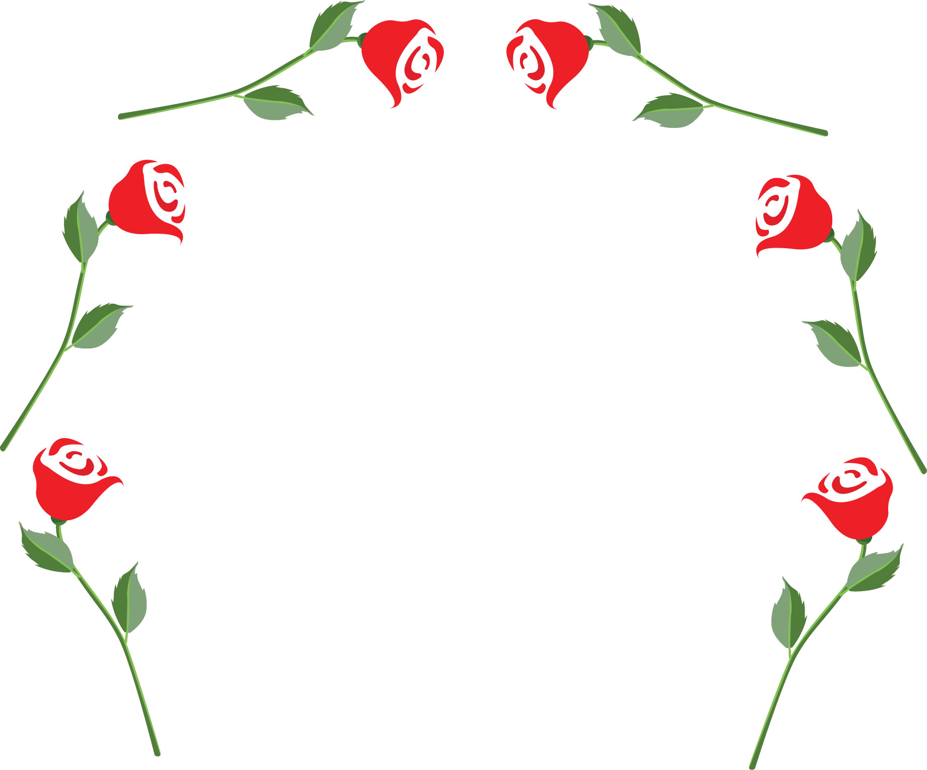 薔薇のイラスト見本-バラの輪