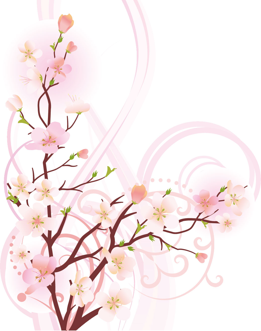 桜 さくら の画像 イラスト フリー素材 No 034 桜の枝葉