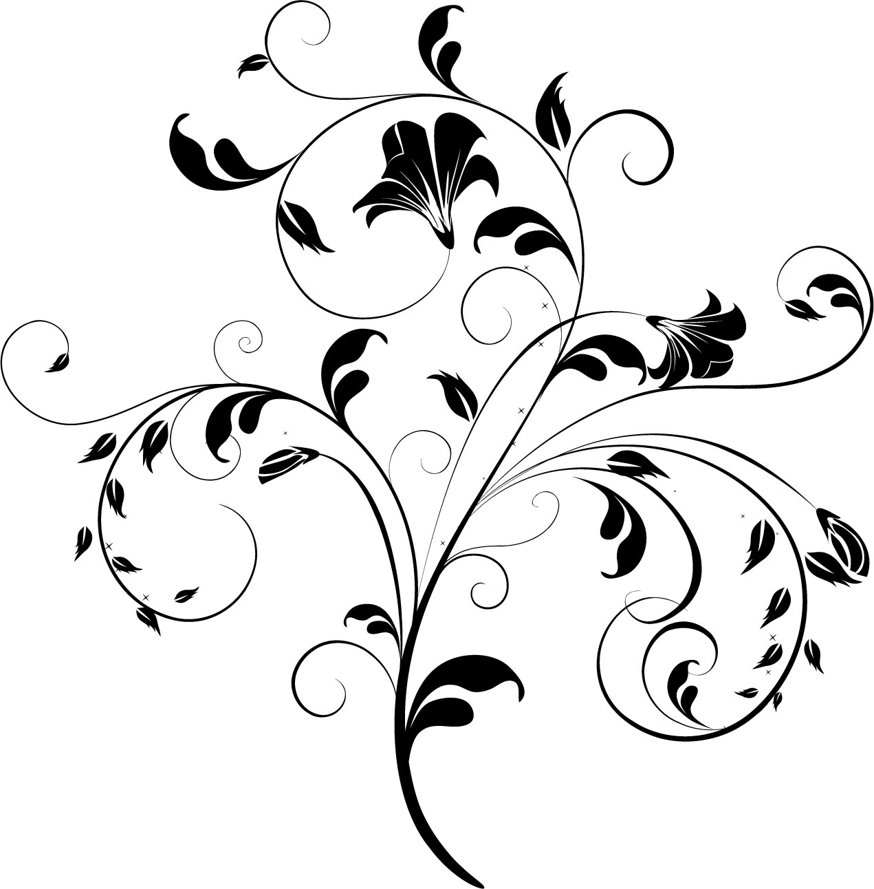 花束 イラスト 白黒 フリー