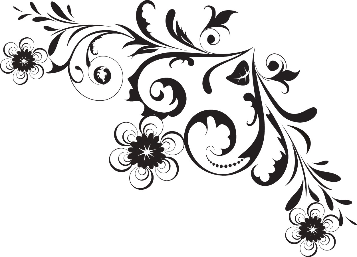 花のイラスト フリー素材 白黒 モノクロno 411 白黒 葉 三輪