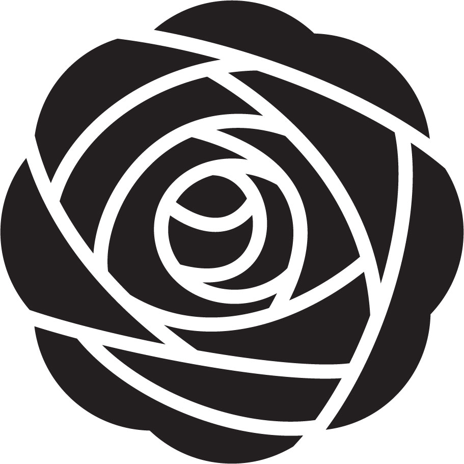 白黒 モノクロの花のイラスト フリー素材 花一輪no 643 白黒 バラ