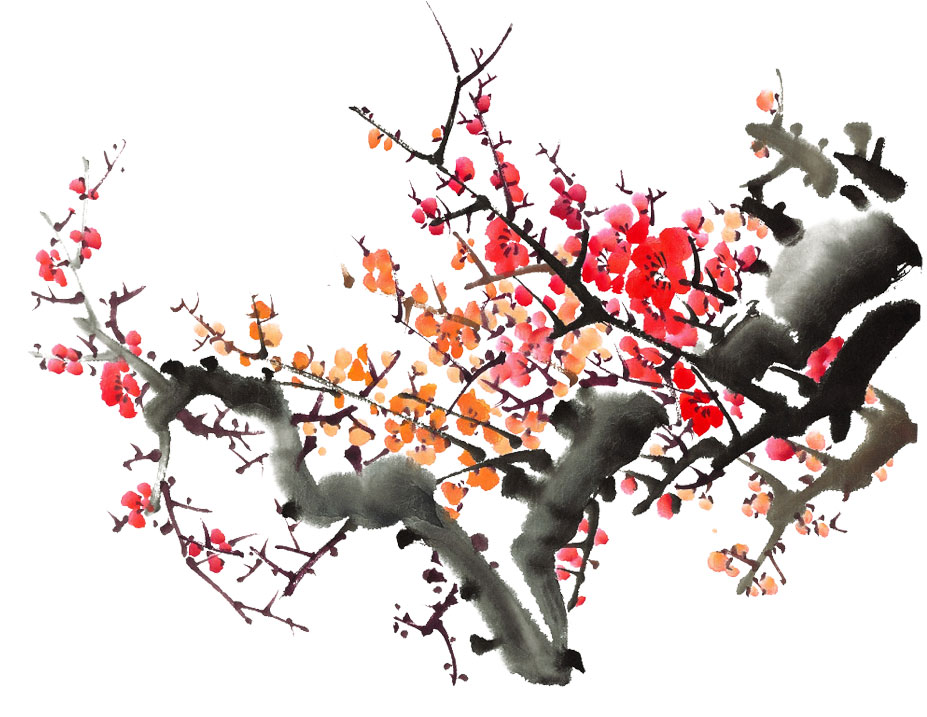 うめ 梅 のイラスト 画像no 048 ウメの木 和風 手書き風 無料のフリー素材集 百花繚乱