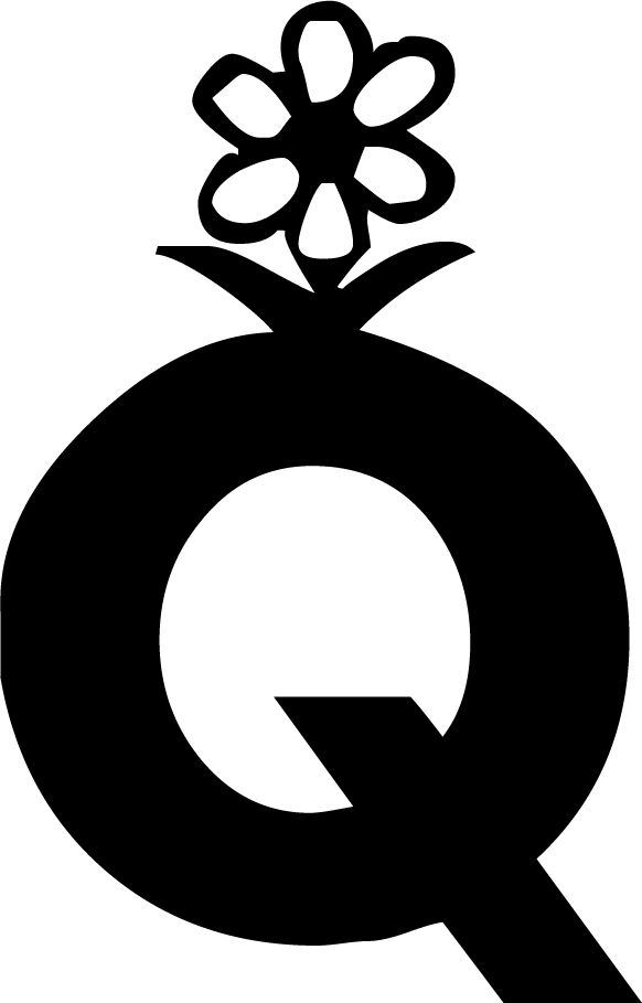 白黒 モノクロの花文字イラスト フリー素材 英語の大文字no 1030 花文字 ｑ 白黒