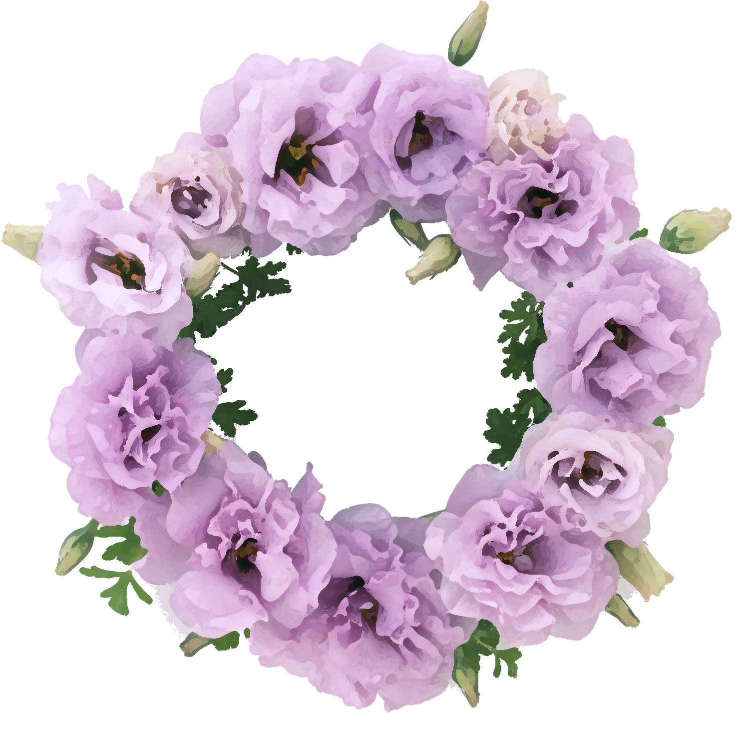 花のイラスト フリー素材 フレーム枠no 1 薄紫 カーネーション