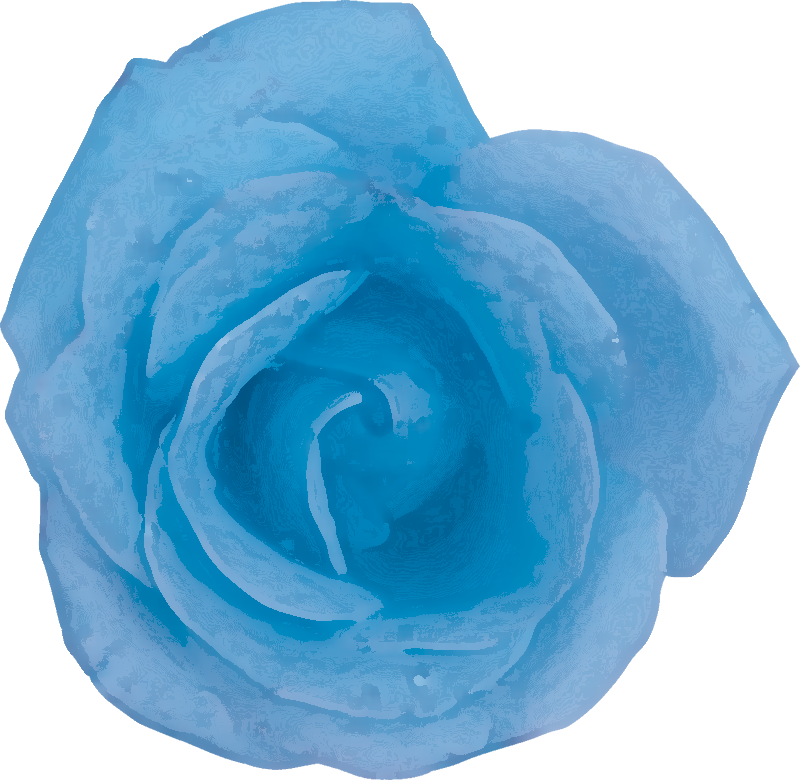 青い花のイラスト フリー素材 No 114 青 バラ