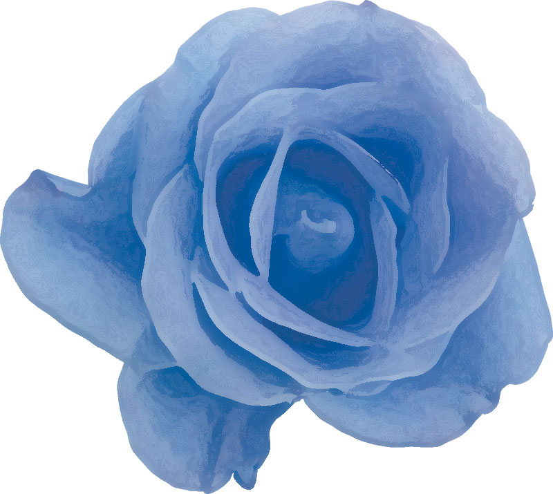 青い花のイラスト フリー素材 No 115 青 バラ