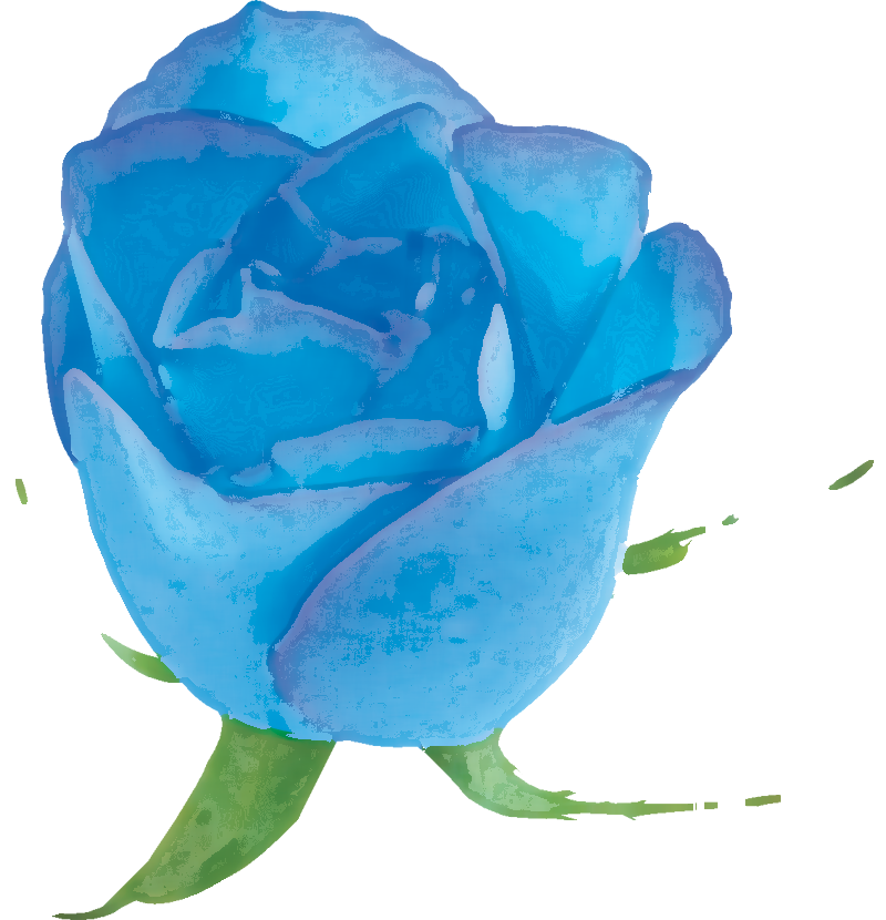 青い花のイラスト フリー素材 No 119 青 バラ