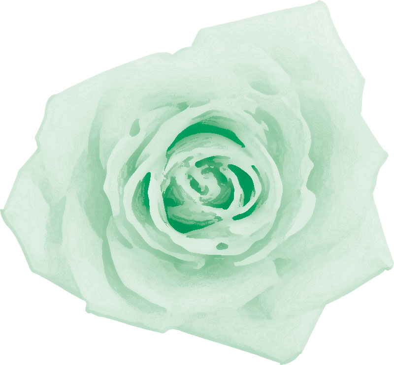 緑色の花のイラスト フリー素材 No 077 薄緑 バラ