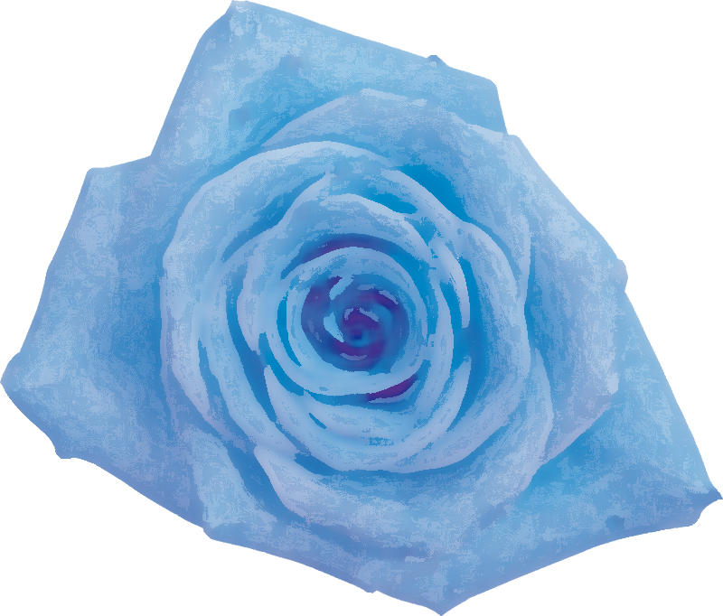 青い花のイラスト フリー素材 No 123 青 バラ
