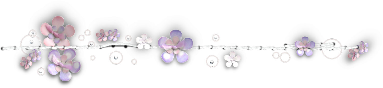 花のライン線イラスト-フラワーボーダー