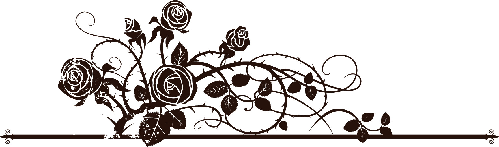 花のイラスト フリー素材 フレーム枠no 299 白黒 バラ模様