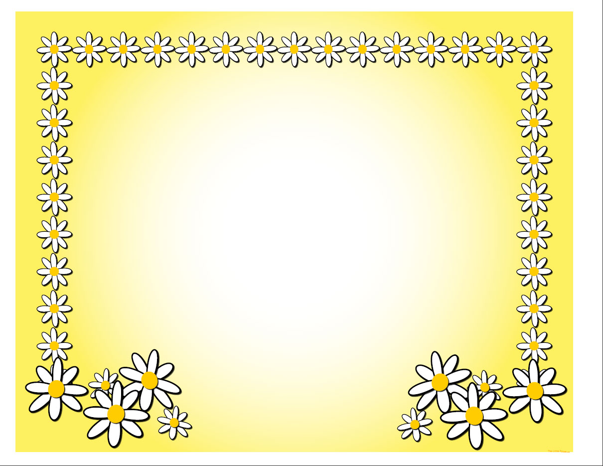 花のイラスト フリー素材 フレーム枠no 280 白 黄背景