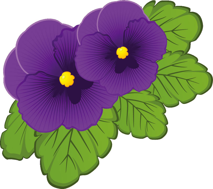 その他の花のイラスト 画像no 505 紫のパンジー 無料のフリー素材集 百花繚乱