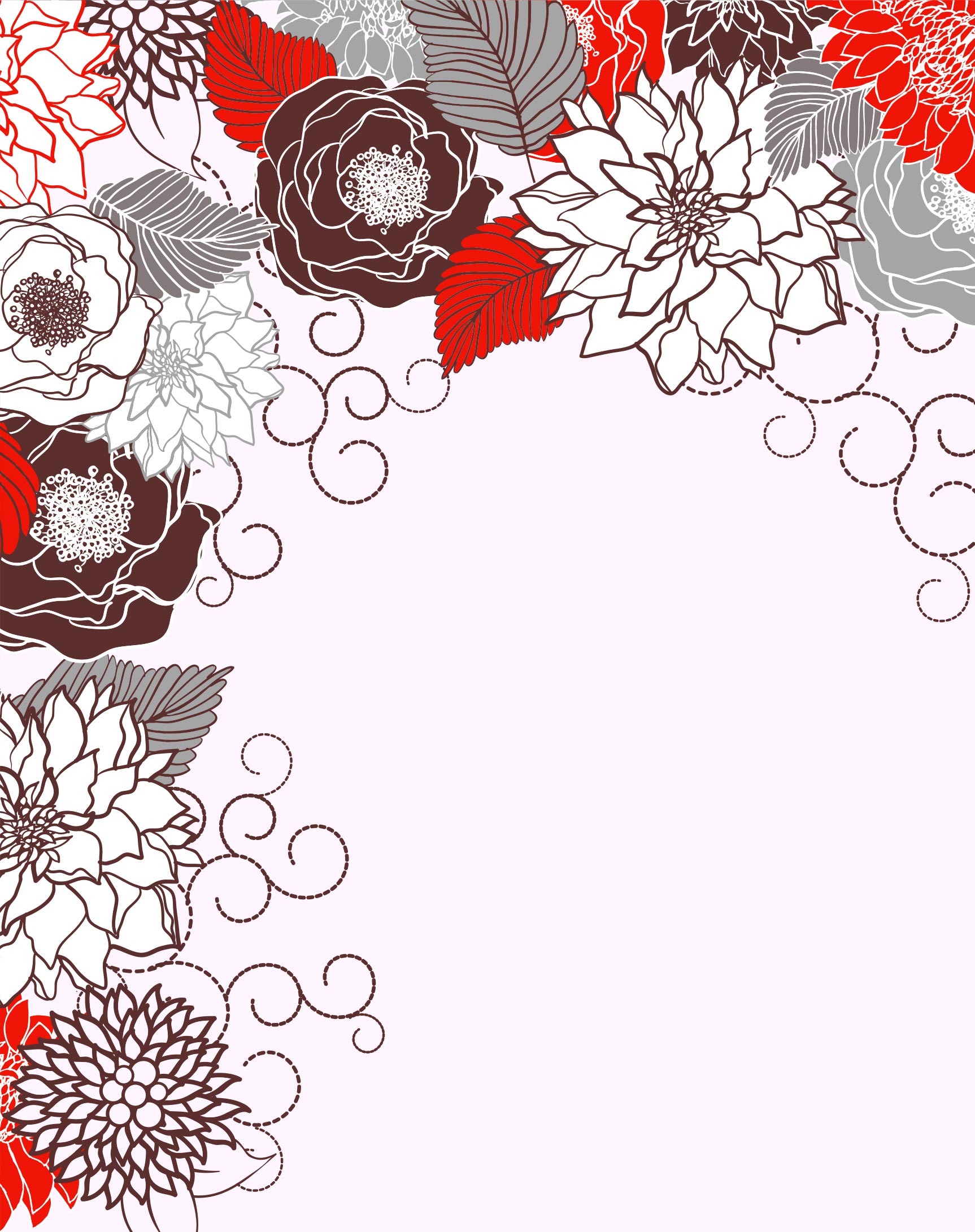 花の壁紙 背景のイラスト 画像no 580 ポップな花の色紙 無料のフリー素材集 百花繚乱
