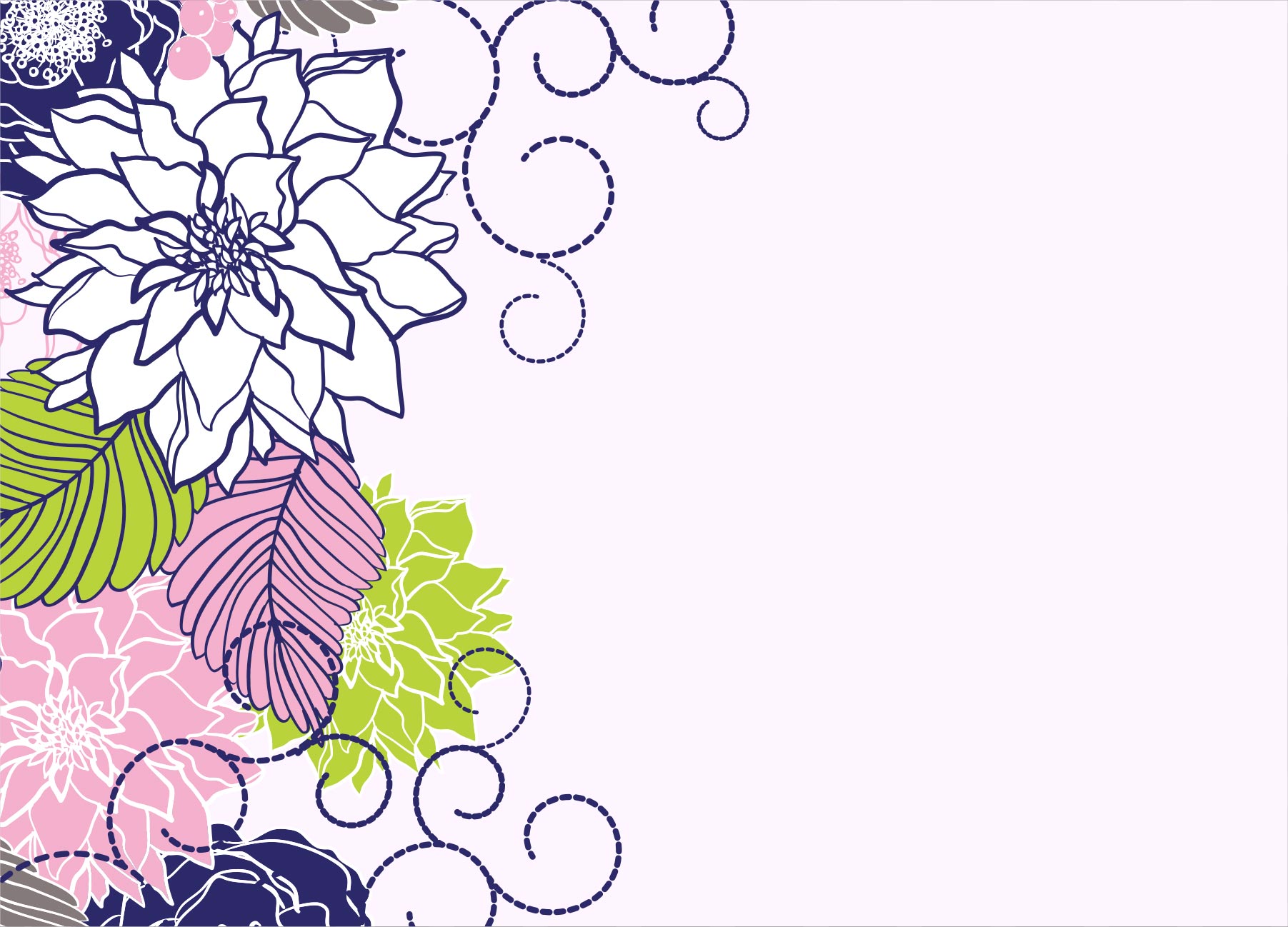 花の壁紙 背景のイラスト 画像no 5 ポップな花の色紙 無料のフリー素材集 百花繚乱