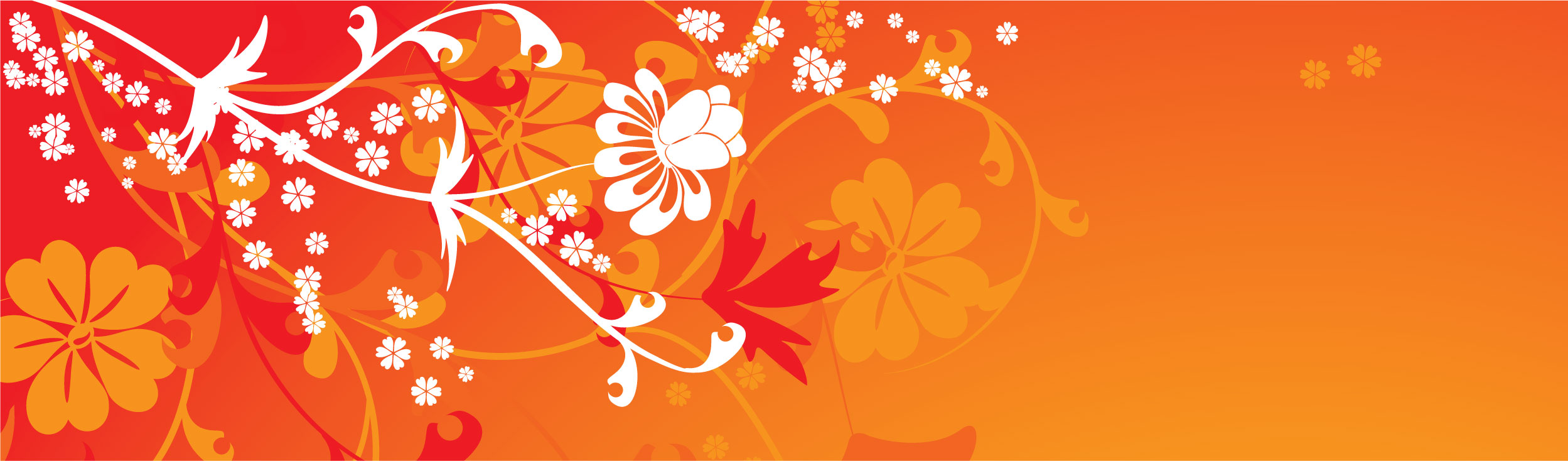 オレンジ色の花のイラスト フリー素材 壁紙 背景no 212 赤 オレンジ 白 茎葉