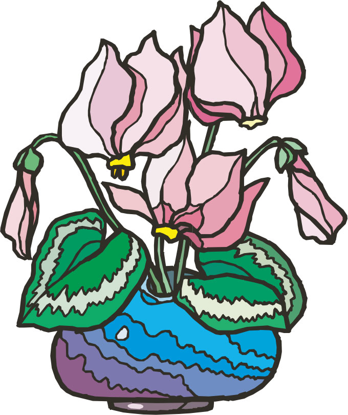 花束のイラスト 画像no 018 手書き風 花瓶 ピンク 無料のフリー素材集 百花繚乱