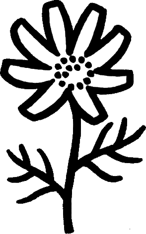 白黒の花のイラスト 画像no 021 白黒 コスモス 無料のフリー素材集 百花繚乱