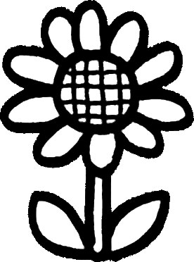 画像サンプル-白黒・可愛い花