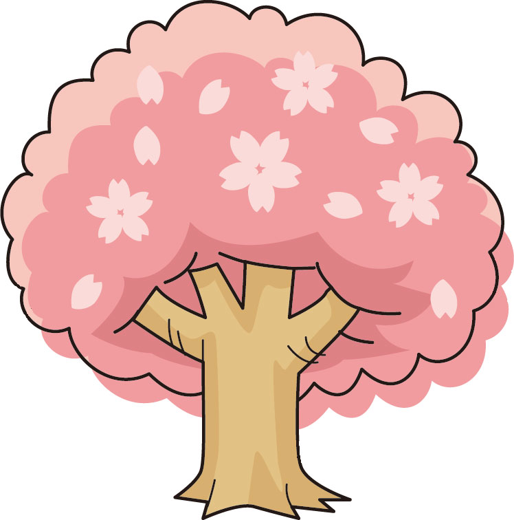 さくら 桜 のイラスト 画像no 008 桜の木 満開 無料のフリー素材集 百花繚乱