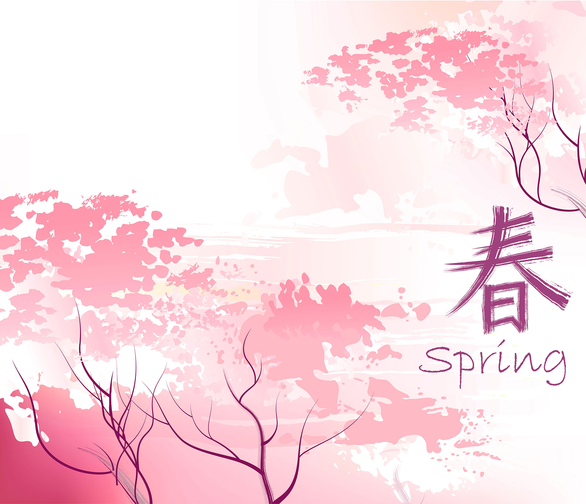 さくら 桜 のイラスト 画像no 060 壁紙 春のイメージ 桜 無料のフリー素材集 百花繚乱