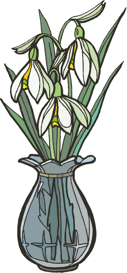 画像サンプル-スノードロップ・花瓶