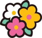 かわいい花 ポップな花のイラスト 無料のフリー素材集 百花繚乱