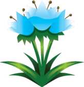 青い花のイラスト 無料のフリー素材集 百花繚乱