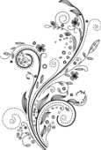 白黒 モノクロの花のイラスト 無料のフリー素材集 百花繚乱