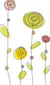 かわいい花 ポップな花のイラスト２ 無料のフリー素材集 百花繚乱
