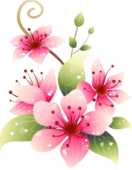 ピンクの花のイラスト２ 無料のフリー素材集 百花繚乱