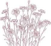 白黒 モノクロの花のイラスト 無料のフリー素材集 百花繚乱