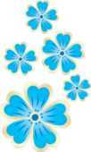 青い花のイラスト２ 無料のフリー素材集 百花繚乱