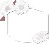 白黒の花のイラスト フレーム 外枠 無料のフリー素材集 百花繚乱