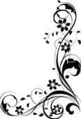 白黒 モノクロの花のイラスト４ 無料のフリー素材集 百花繚乱