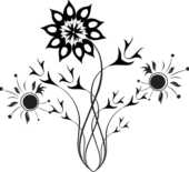 白黒 モノクロの花のイラスト4 無料のフリー素材集 百花繚乱 白黒 モノクロの花のイラスト4 無料のフリー素材集 百花繚乱