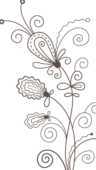 かわいいポップな花のイラスト 白黒 モノクロ 無料のフリー素材集 百花繚乱