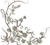 白黒 モノクロの花のイラスト 角 コーナー用 無料のフリー素材集 百花繚乱