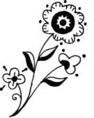 かわいいポップな花のイラスト 白黒 モノクロ 無料のフリー素材集 百花繚乱
