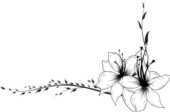 リアルな花のイラスト 白黒 モノクロ２ 無料のフリー素材集 百花繚乱