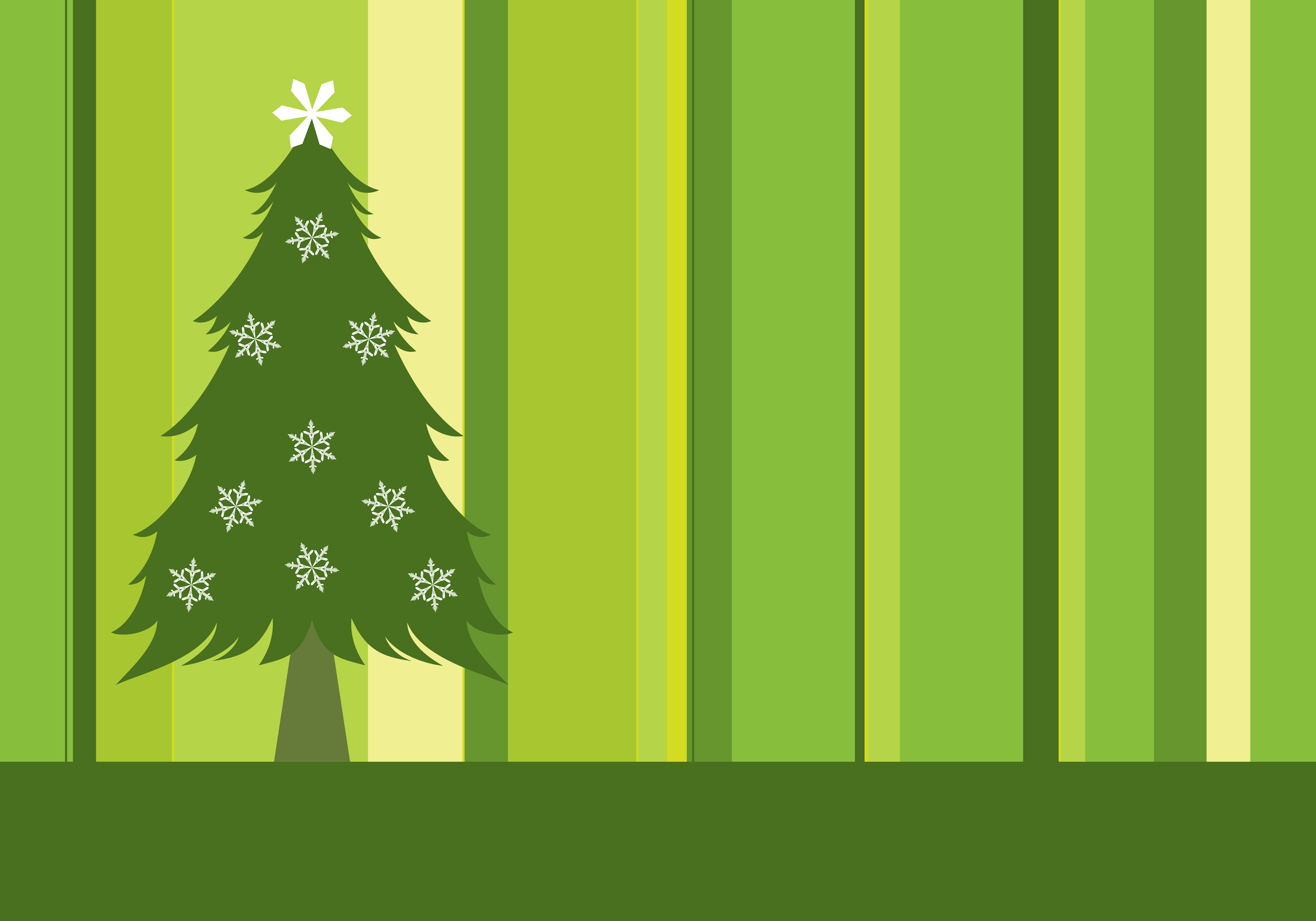 葉っぱや草木のイラスト 壁紙 背景no 083 クリスマスツリー 緑