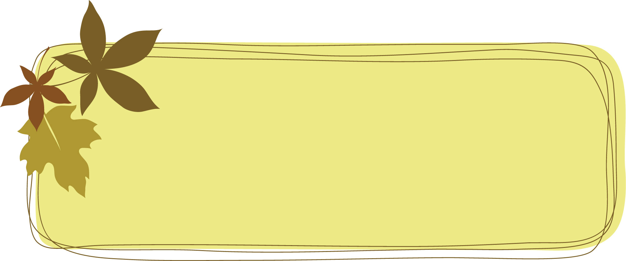 葉っぱ 草木のイラスト フリー素材 フレーム枠no 011 かえで 黄緑