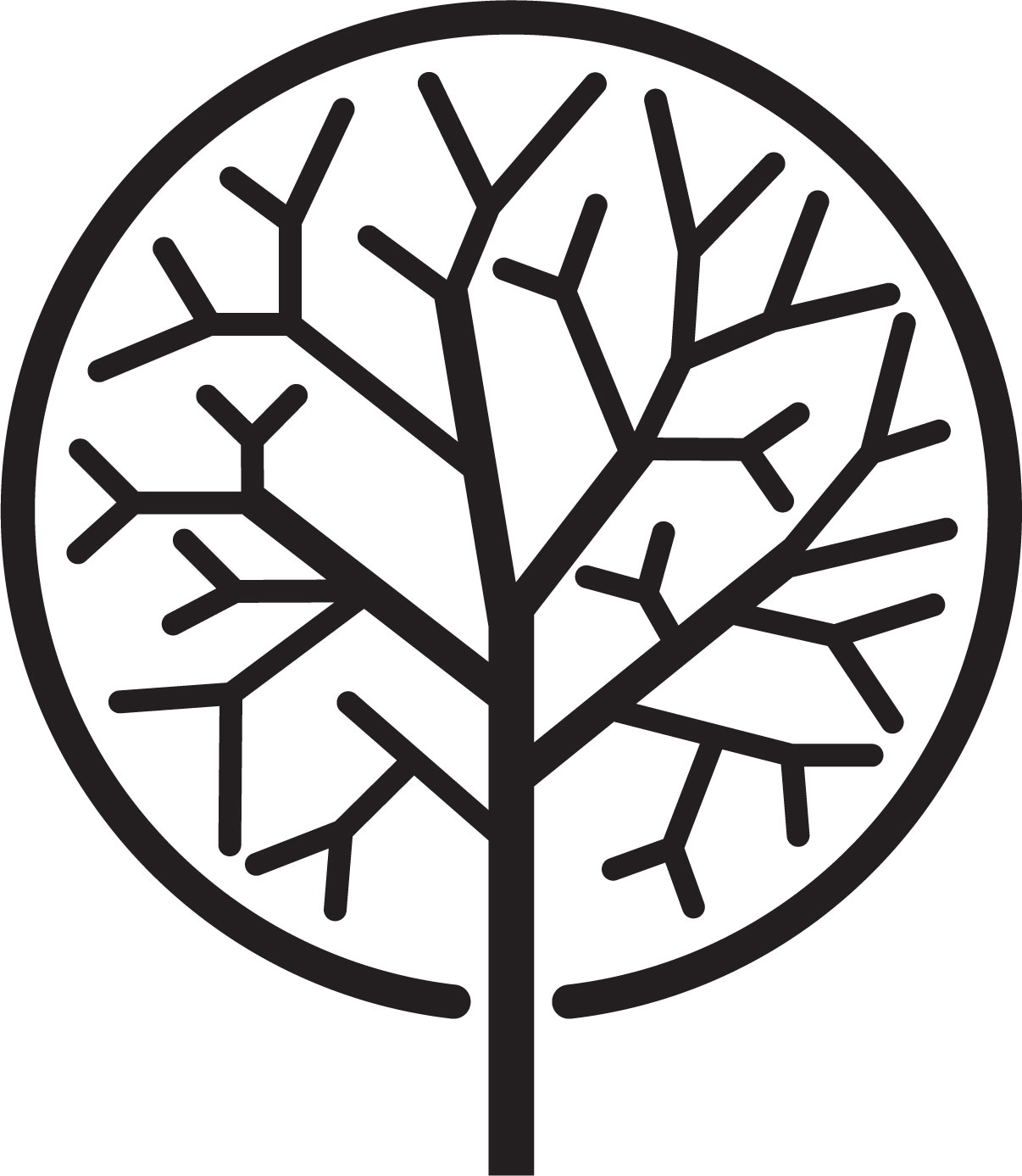 葉っぱや草木のイラスト 画像 フリー素材 白黒no 4 白黒 シンプルな木