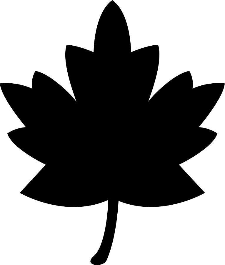 葉っぱや草木のイラスト 画像 フリー素材 白黒no 400 白黒 かえでの葉