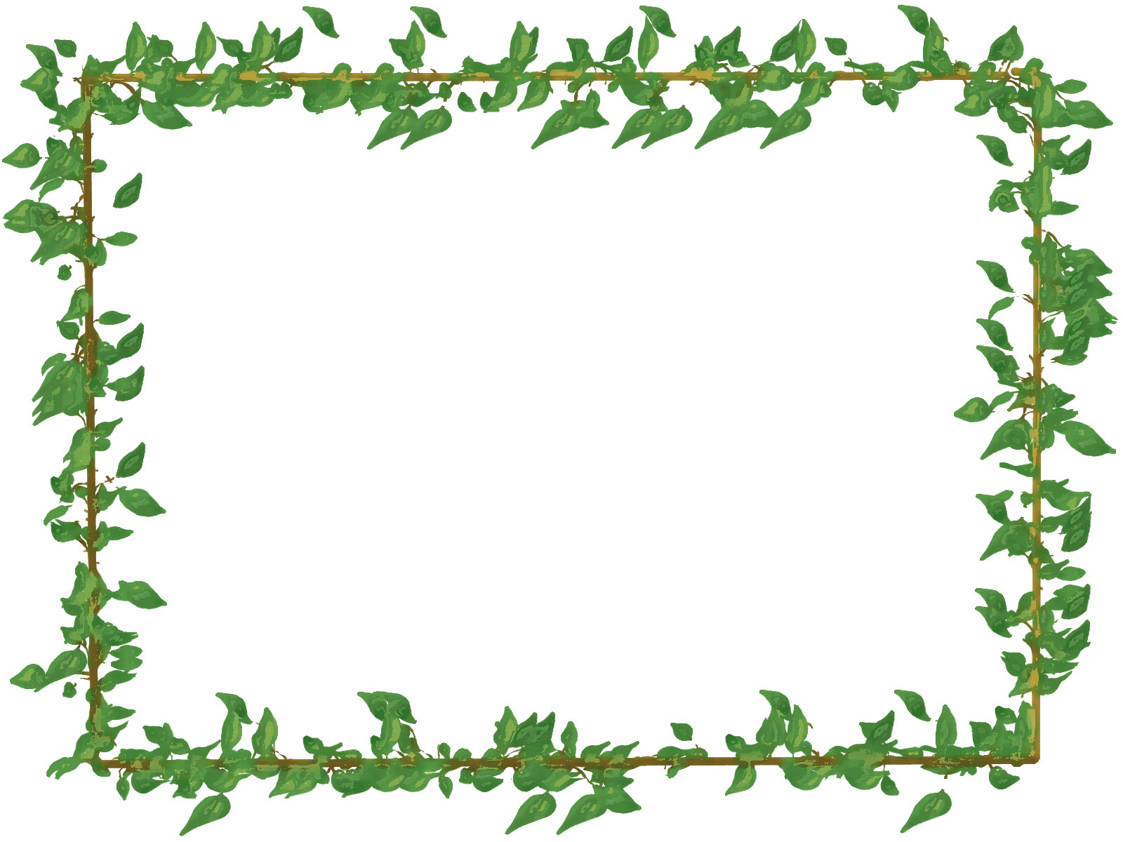 葉っぱ 草木のイラスト フリー素材 フレーム枠no 115 からまる葉 緑