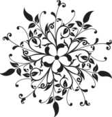 葉っぱや草木のイラスト 白黒 モノクロ４ 無料のフリー素材集 百花繚乱