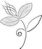 葉っぱや草木のイラスト 白黒 モノクロ 無料のフリー素材集 百花繚乱